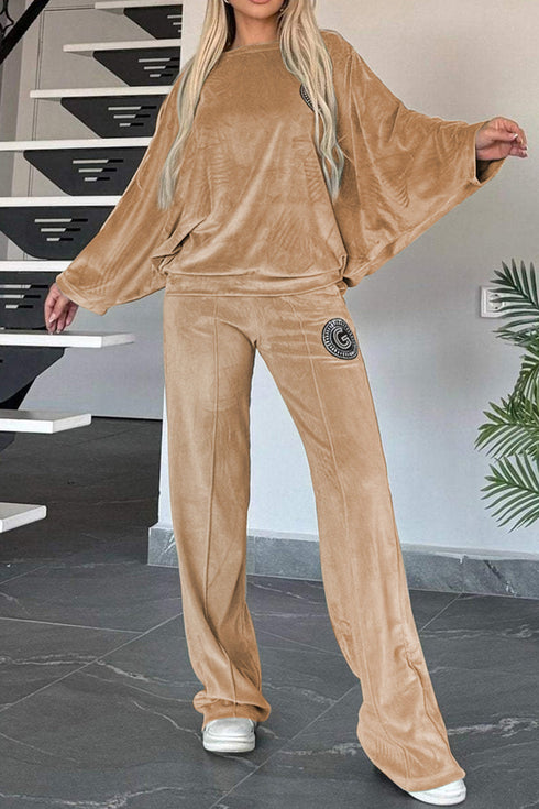 'Fauna' Long Sleeve Top and Pants Set - Celes Fashion